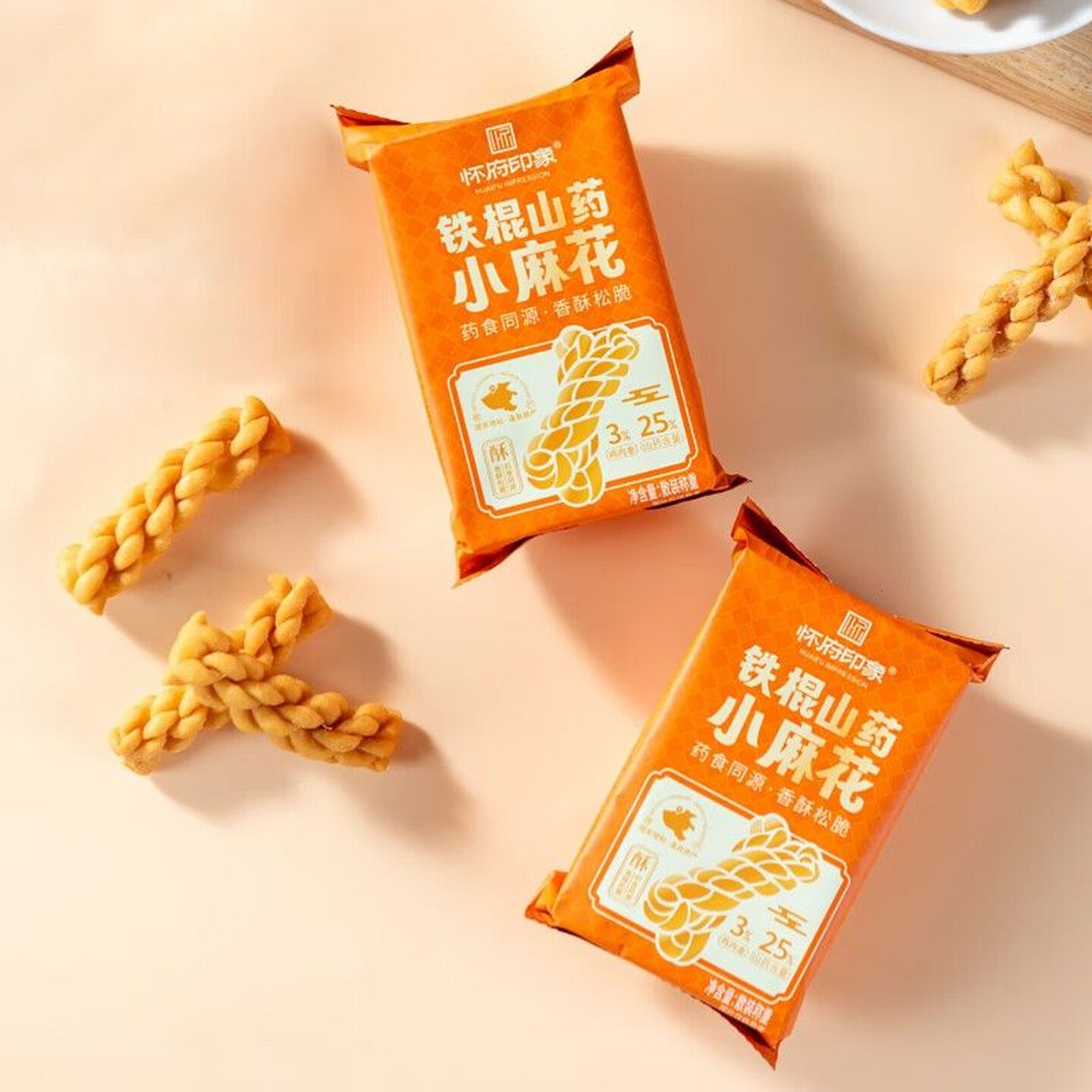 铁棍山药麻花1.5千克/盒，单盒装